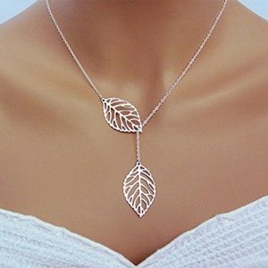 Necklace Leaf Y Shaped Statement Jewelry